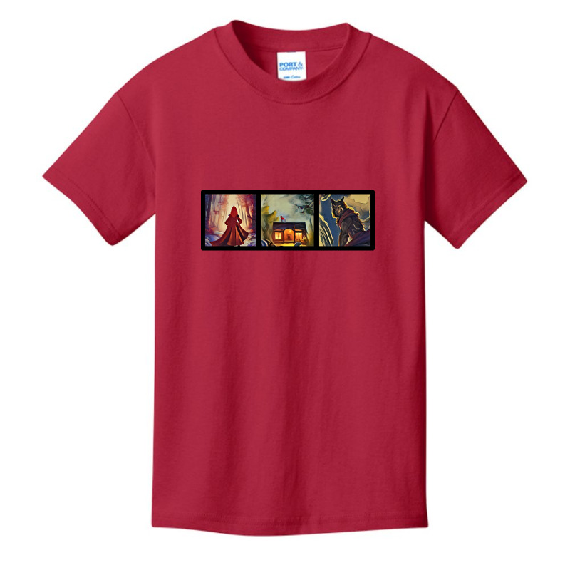 Red Riding Hood And Wolf Basic Youth T-shirt by mckeebeckett3l9yxd | Artistshot