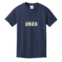 Happy New Year 2023 In Multi Languages Colorful Design Basic Youth T-shirt | Artistshot