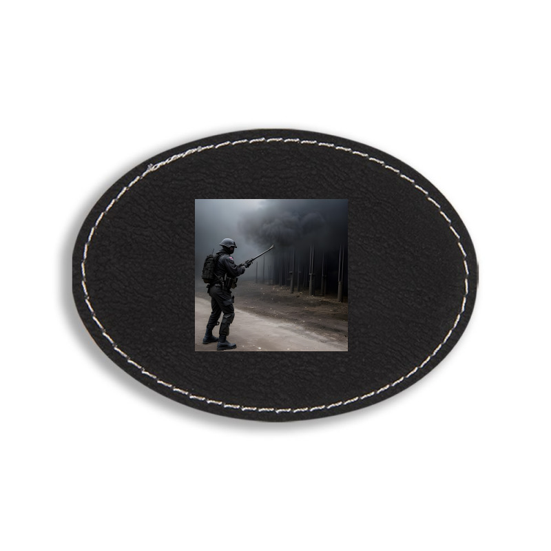 Last Soldier Oval Leatherette Patch | Artistshot