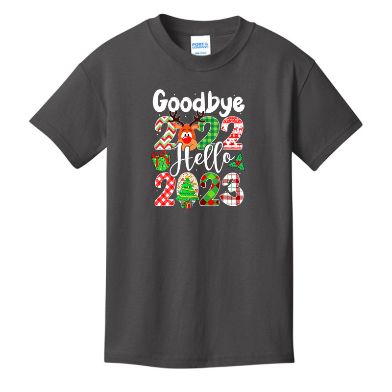 Goodbye 2022 Hello 2023 Happy New Year Christmas Funny Basic Youth T-shirt | Artistshot