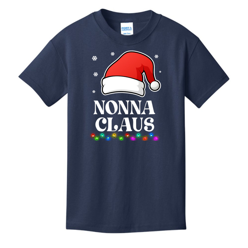 Nonna Claus Christmas Funny Family Matching Pajamas Basic Youth T-shirt by greggjvandervor | Artistshot