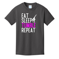 Eat Sleep Tumble Repeat Gymnastics Gymnast Quote Gift Basic Youth T-shirt | Artistshot