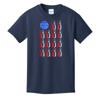 American Flag Patriot Patriotic Strike Sports Bowler Bowling Basic Youth T-shirt | Artistshot