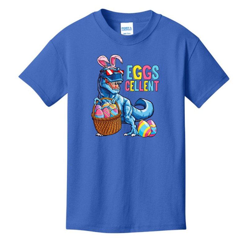 Easter Dinosaur Bunny T Rex Boys Girls Kids Eggs Cellent Basic Youth T-shirt by ScottArtist | Artistshot