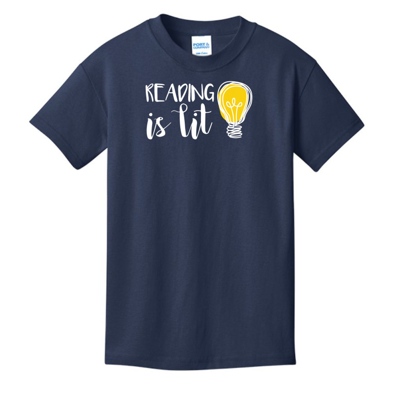 Reading Is Lit English Teacher For Bookworms Basic Youth T-shirt by bummercaught | Artistshot