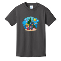 Undersea Life Coral Reef With Fish And Water Plants  Cartoon Landscape Basic Youth T-shirt | Artistshot