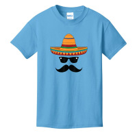 Sombrero Costume Mustache Sunglasses Cinco De Basic Youth T-shirt | Artistshot