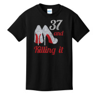 Womens 37 Year Old High Heel Rhinestone 1985 37th Birthday Lady T Shir Basic Youth T-shirt | Artistshot