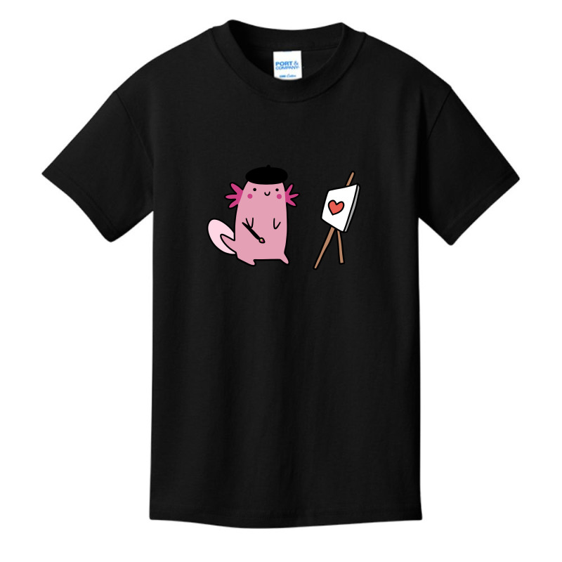 Painter Axolotl Basic Youth T-shirt by Min05 | Artistshot