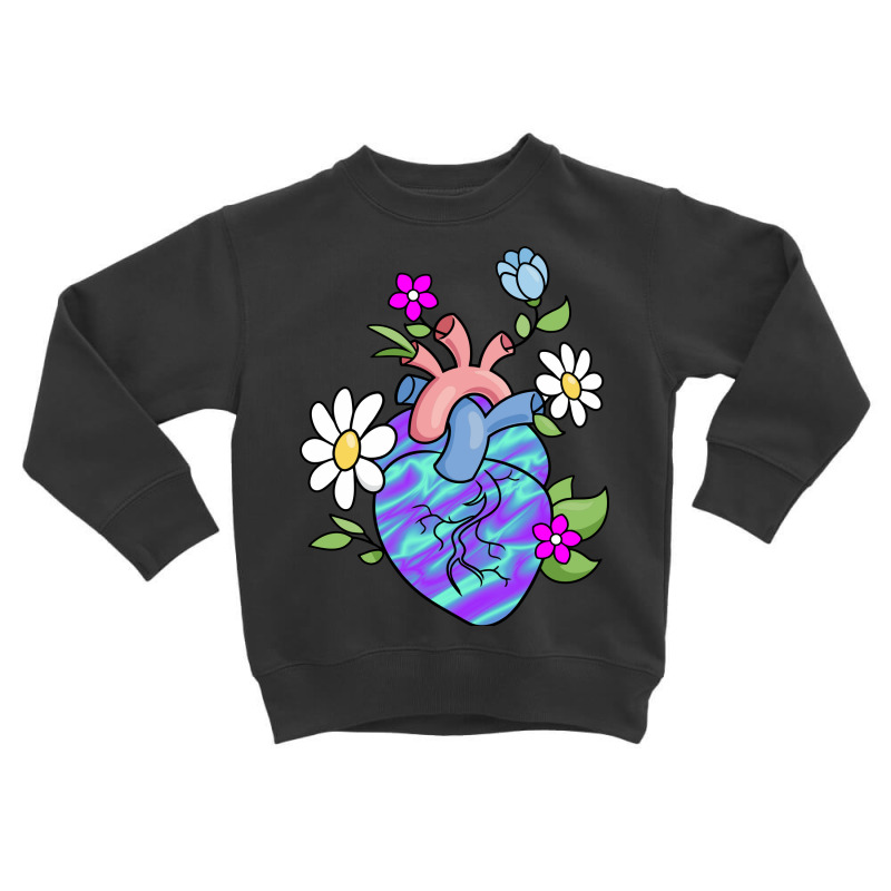 Flower Heart Spring Toddler Sweatshirt | Artistshot