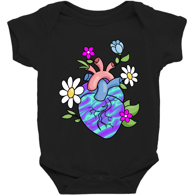 Flower Heart Spring Baby Bodysuit | Artistshot