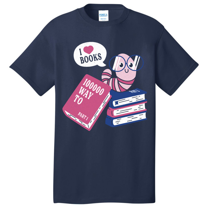 Worm Love Books Basic T-shirt by brumfieldportillo7vlpq8 | Artistshot