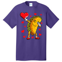 Dabbing Taco Heart Love Valentines Day Boys Kids Food Lover Basic T-shirt | Artistshot