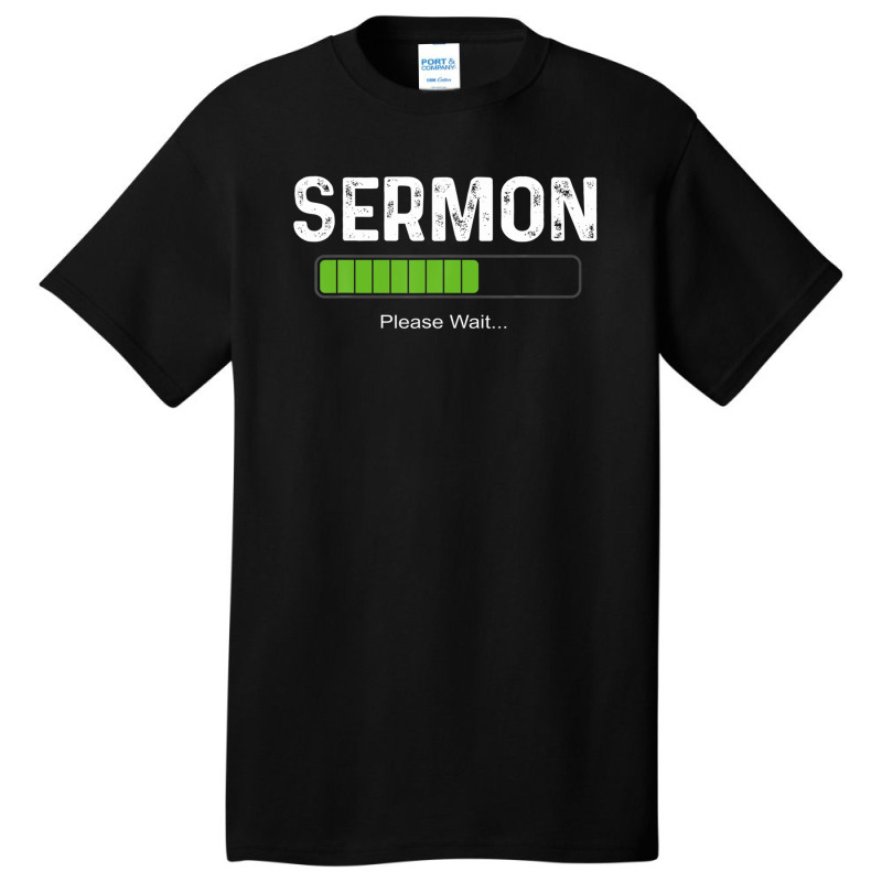 Mens Sermon Loading Funny Pastor Christian Parish Clergy Apparel Basic T-shirt by yruamasannikj | Artistshot