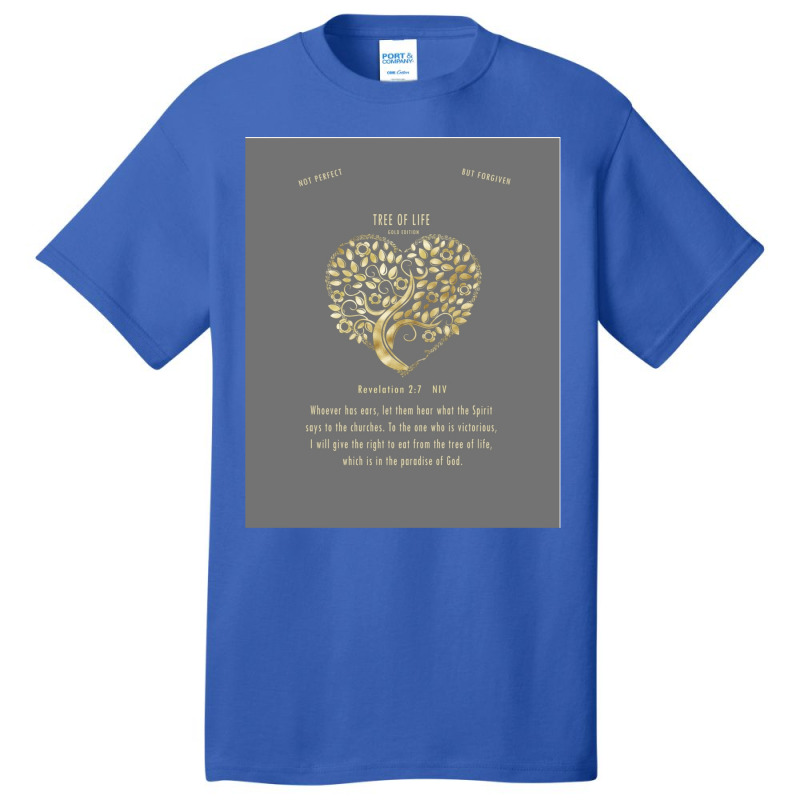 Christian Bible Verse Tree Of Life Revelation 27 2 Basic T-shirt by KelliBrimner | Artistshot