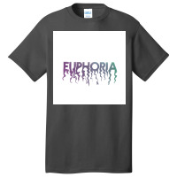 Euphoria Melting Title Gradient Poster Blue Basic T-shirt | Artistshot