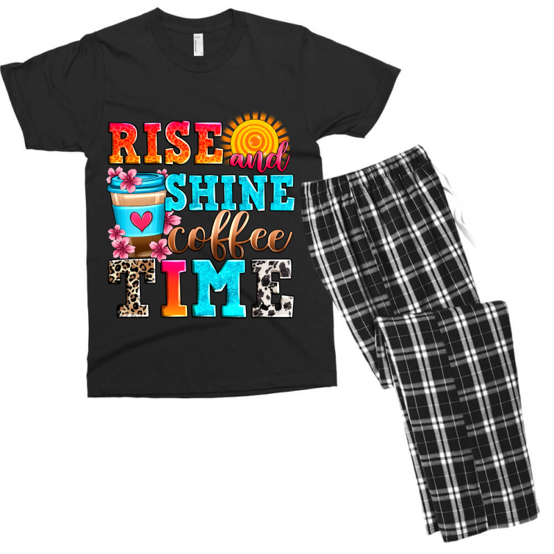 Rise And Shine Coffee Time Men's T-shirt Pajama Set by Zillion Design Studio | Artistshot