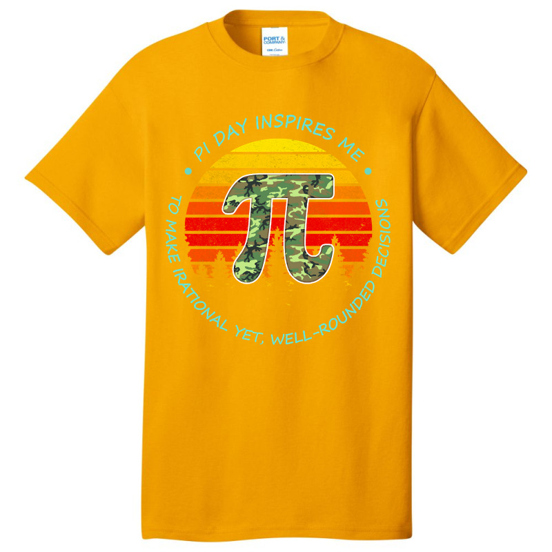 Limited Edition Pi Digits Camo Vintage Math Teacher Happy Pi Day Basic T-shirt by greggjvandervor | Artistshot