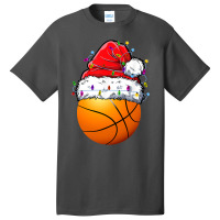 Basketball Santa Christmas Pajamas Sport Boys Men Funny Xmas Basic T-shirt | Artistshot