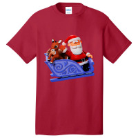 Trending Rudolph And Santa Rankin Bass Retro Vintage Basic T-shirt | Artistshot