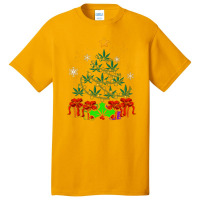 Annabis Christmas Marijuana Weed Leaf Light Up Tr Basic T-shirt | Artistshot