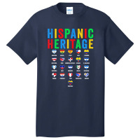 Hispanic Heritage Month Latin Countries Flag Latino Pride Basic T-shirt | Artistshot