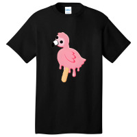 Trending Flamingo Melting Pop Merchandise Basic T-shirt | Artistshot