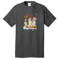 Cute Alaskan Malamute Santa Hat Basic T-shirt | Artistshot