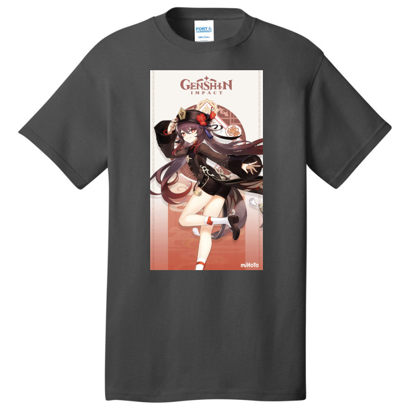 Genshin Impact Hu Tao Poster Red Basic T-shirt by vulumagelsyh | Artistshot