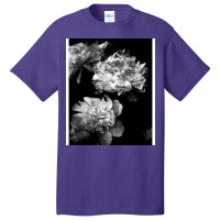 Black And White Peonies Basic T-shirt | Artistshot