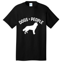 Womens Alaskan Malamute Dogs Greater Better Than People Funny Cute V N Basic T-shirt | Artistshot