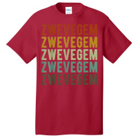 Zwevegem City Belgium Retro T Shirt Basic T-shirt | Artistshot