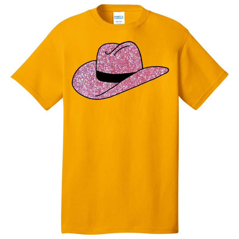 Cowboy Hat In Pink Glitter Classic Tshirt Nature Basic T-shirt | Artistshot