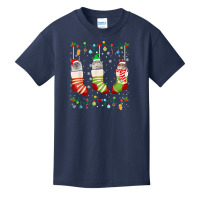 Cute Xmas Cat Pajama Siberian Christmas Socks T Shirt Basic Youth T-shirt | Artistshot