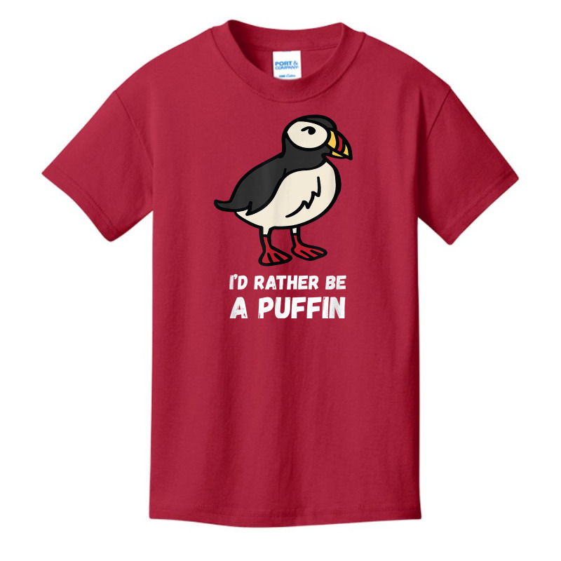 I'd Rather Be Seabird Lover Puffin Bird Lover Puffin Lover T Shirt Basic Youth T-shirt by marge3nstbo | Artistshot