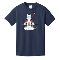 Japanese Samurai Cat Katana Ninja Yakuza Tattoo Basic Youth T-shirt | Artistshot