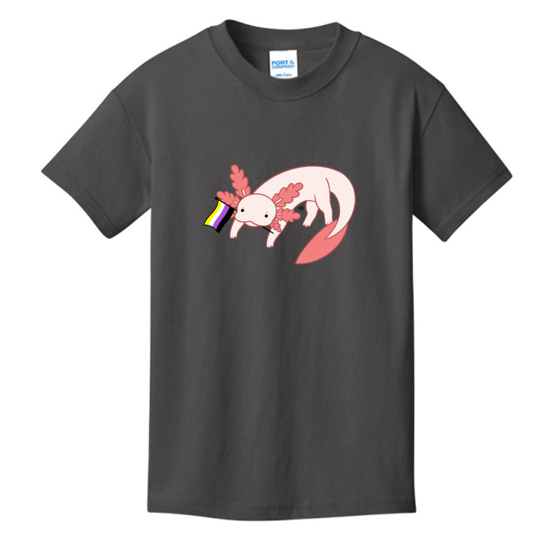 Pride Axolotl- Non-binary Basic Youth T-shirt by Min09 | Artistshot