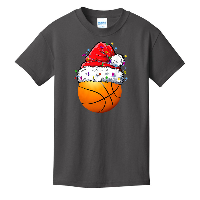 Basketball Santa Christmas Pajamas Sport Boys Men Funny Xmas Basic Youth T-shirt by Davidartist | Artistshot