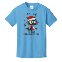 It's Fine I'm Fine Everything Is Fine Wine Glass Christmas T Shirt Basic Youth T-shirt | Artistshot