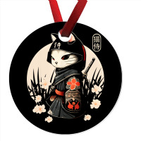 Japanese Samurai Cat Tattoo, Kawaii Ninja Cat Ornament | Artistshot