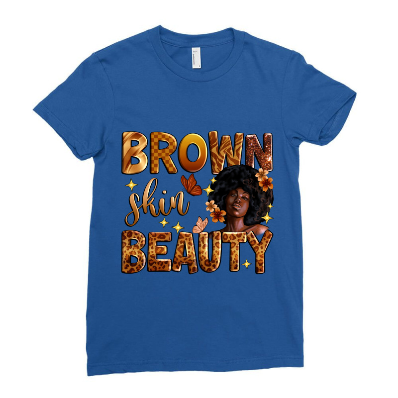 Brown Skin Beauty Ladies Fitted T-shirt | Artistshot