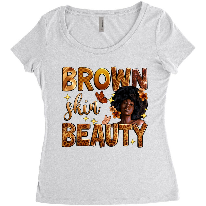 Brown Skin Beauty Women's Triblend Scoop T-shirt | Artistshot