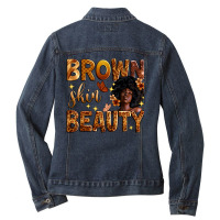 Brown Skin Beauty Ladies Denim Jacket | Artistshot