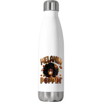 Melanin Poppin Stainless Steel Water Bottle | Artistshot