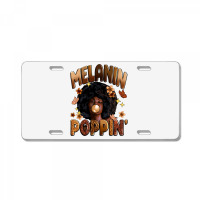 Melanin Poppin License Plate | Artistshot