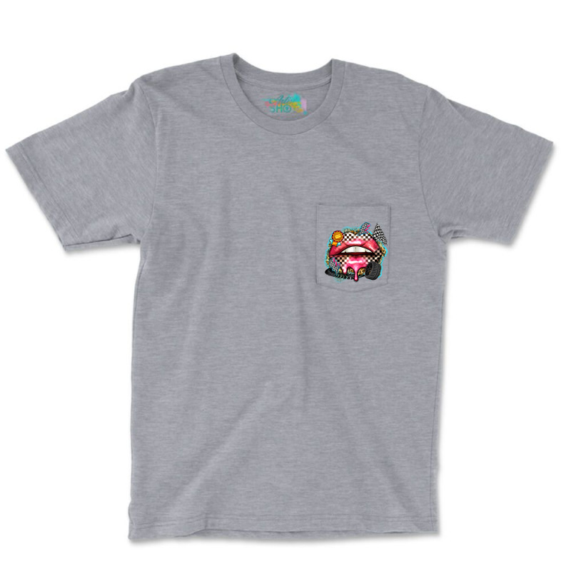 Race Lips Pocket T-Shirt by Zillion Design Studio | Artistshot