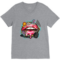 Race Lips V-neck Tee | Artistshot