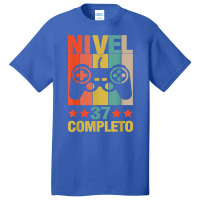 37th Birthday Spanish Nivel 37 Cumpleaños 37 Años Español T Shirt Basic T-shirt | Artistshot