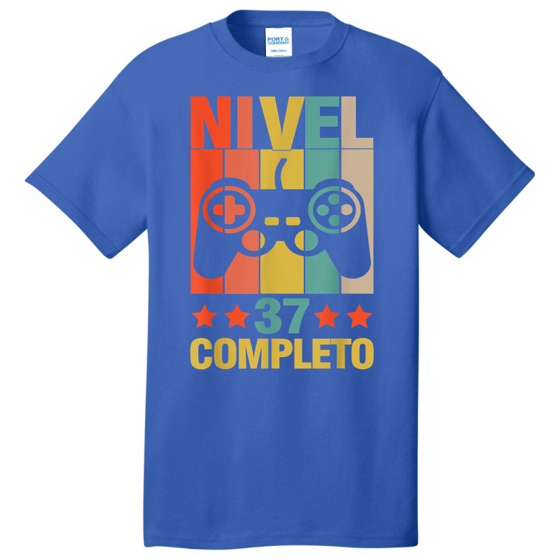 37th Birthday Spanish Nivel 37 Cumpleaños 37 Años Español T Shirt Basic T-shirt by anselmpru9bt | Artistshot