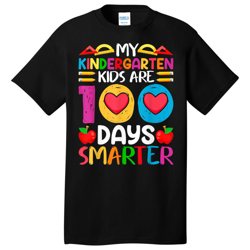 Funny 100 Days Of School And Still Poppin Kindergarten T Shirt Basic T-shirt | Artistshot